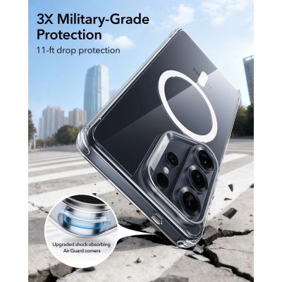6. ESR Classic Hybrid MagSafe Hülle für Samsung Galaxy S26 Ultra – Transparent