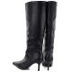 5. Damen-Lederstiefel mit hohem Absatz, gefüttert, schwarz, Big Star UU274497