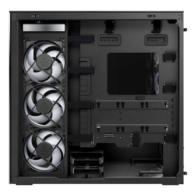 7. Arctic Xtender Schwarz Glasfenstergehäuse ohne GPU-Halterung