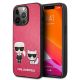 Karl Lagerfeld Ikonik Karl&Choupette Hülle für iPhone 13 Pro / iPhone 13 - Fuchsia