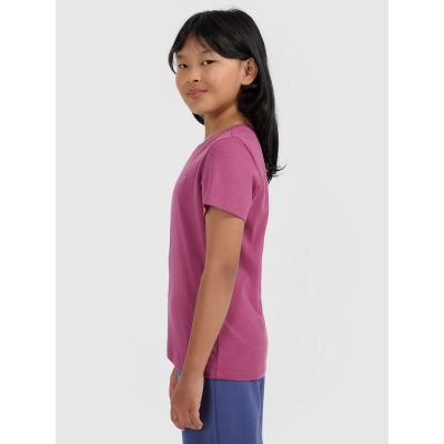 5. Mädchen-T-Shirt mit Regular Fit, schlicht, 4F 4FJRAW25TTSHF3233-50S