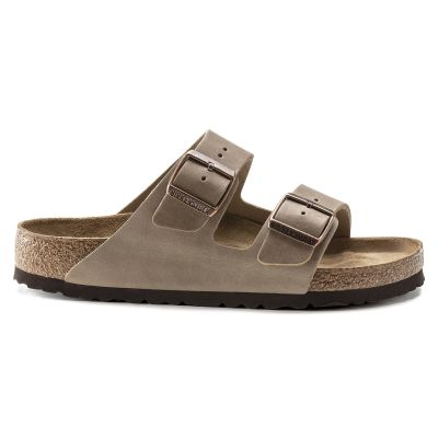 5. Birkenstock Arizona Soft Footbed Oiled Leather Tobacco Brown Schmale Damen/Herren Slides (0552813)