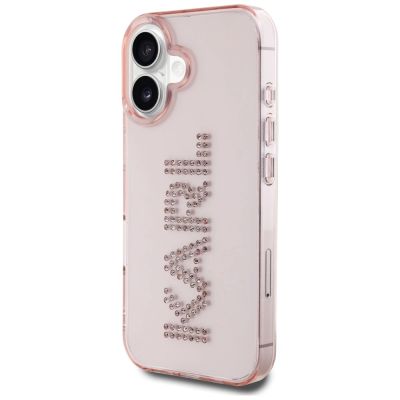 2. Karl Lagerfeld IML Strass Logo iPhone 16 Hülle - Rosa