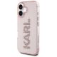 2. Karl Lagerfeld IML Strass Logo iPhone 16 Hülle - Rosa