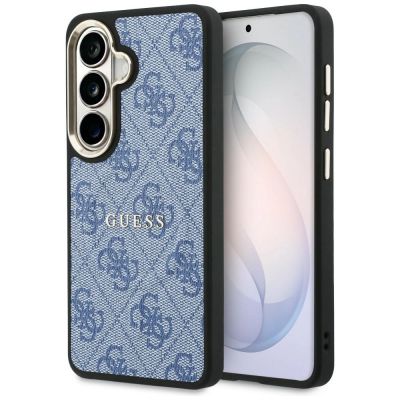 Guess 4G Embossed Ring MagSafe Hülle für Samsung Galaxy S26 - blau