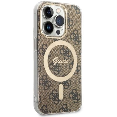 3. Guess GUHMP14LH4STW iPhone 14 Pro 6.1" braun/braun Hardcase 4G MagSafe