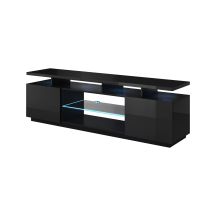 EVA TV-Schrank 180x40x52 schwarz/glänzend schwarz