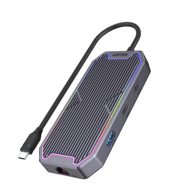 7. UNITEK HUB USB-C, HDMI 2.0, RJ45, 3,5-mm-Klinke, PD 100W