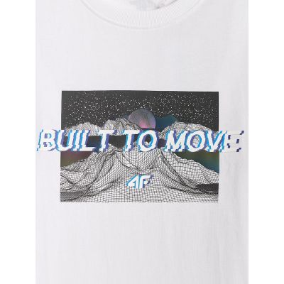 10. Herren-T-Shirt mit Aufdruck, regulär, Größe 4F 4FRSS26TTSHM3658-10S