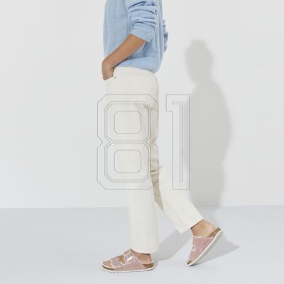6. Birkenstock Arizona Suede Leather Shearling Pink Clay LAF Narrow Insulated Flip-Flops (1023258)