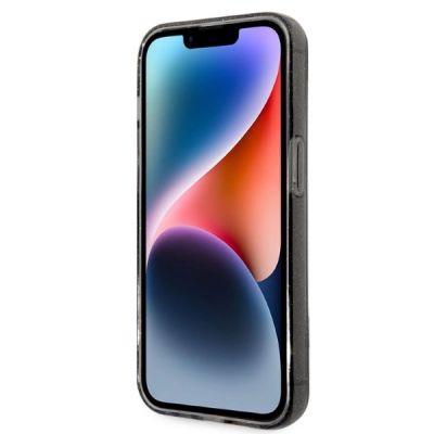 5. Karl Lagerfeld Glitzer Karl&Choupette Hülle für iPhone 14 Pro – Schwarz
