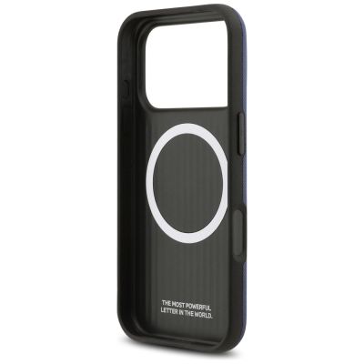 7. BMW M FW MagSafe Hülle mit Metalllogo für iPhone 17 Pro – Marineblau
