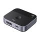 Ugreen DisplayPort/USB-C zu USB-C Switch – Grau