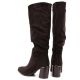 5. Damenstiefel mit Blockabsatz in Schokoladenbraun Jezzi MR2623-7