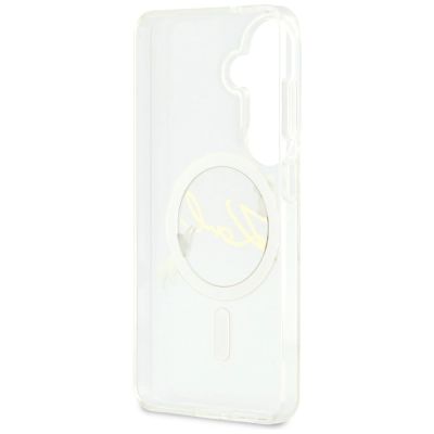 7. Karl Lagerfeld IML KC Script MagSafe Hülle für Samsung Galaxy S26 - Transparent