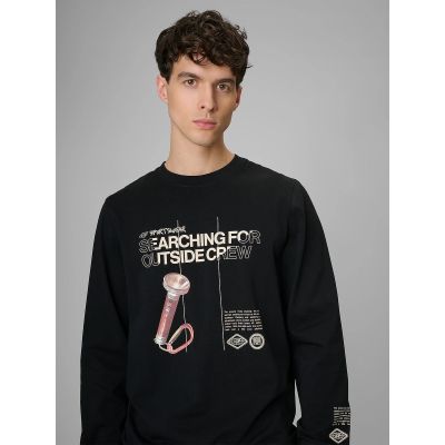 5. Herren Langarmshirt mit Print, regulär, Größe 4F 4FRSS26TLONM674-20S