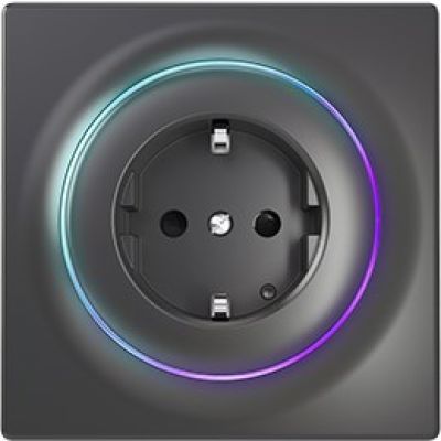 FIBARO Outlet Walli Typ F Intelligente Steckdose, Anthrazit (FGWOF-011-8)
