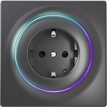 FIBARO Outlet Walli Typ F Intelligente Steckdose, Anthrazit (FGWOF-011-8)