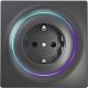 FIBARO Outlet Walli Typ F Intelligente Steckdose, Anthrazit (FGWOF-011-8)