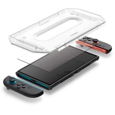 6. Spigen Glas.Tr „EZ FIT“ Panzerglas 2er-Pack für Nintendo Switch 2 - Transparent