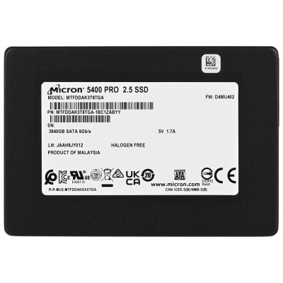 3. Micron 5400 PRO 3,84 TB SATA 2,5" SSD-Laufwerk MTFDDAK3T8TGA-1BC1ZABYYR (DWPD 1,5)