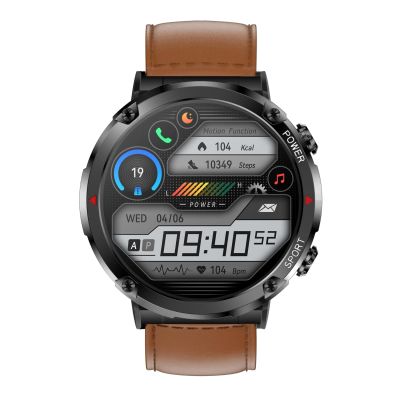 4. Gravity GT21-4 Smartwatch + Schwarzes Silikonarmband