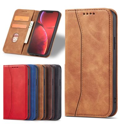 16. Magnet Fancy Case Case für iPhone 13 Pro Max Tasche Brieftasche Kartenhalter Braun
