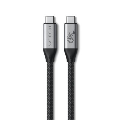 4. Satechi USB4 V2 Pro Kabel USB4 Gen 4x2 1,2 m USB-C 120 Gbit/s 240 W Silber, Schwarz