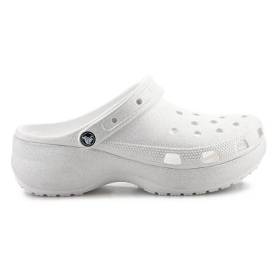 5. Crocs Classic Platform Glitter Clog W 207241-0WV Kreide