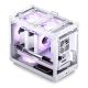 6. Jonsbo C6 MAX PC-Gehäuse, Mini-Gehäuse, Micro-ATX, gehärtetes Glas – Weiß