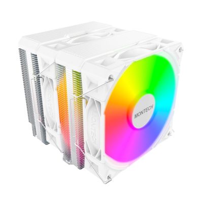 Montech NX600 ARGB Prozessor-Luftkühler 12 cm Weiß 1 Stück.