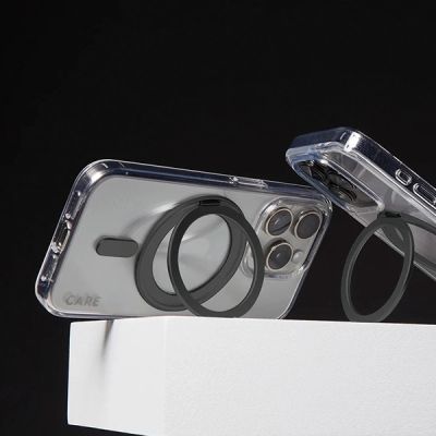 4. CARE by PanzerGlass Feature Kickstand Case mit MagSafe für iPhone 16 Plus – Schwarz