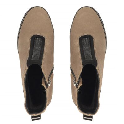 5. Beige Plateau-Ankle-Boots für Damen, Filippo DBT8264