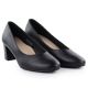 9. Schwarze Damen-Pumps mit niedrigem Absatz, Sergio Leone PB177