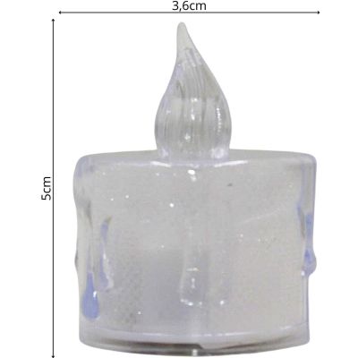 9. Dekorative LED-Kerze 3,6 x 5 cm