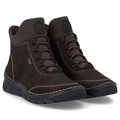 4. Bequeme, gefütterte Damen-Ankle-Boots in Schokoladenbraun, Rieker 55069-25
