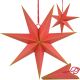 PAPIERDEKORATION STERN 60 CM ROT SASKA GIFT & DECOR