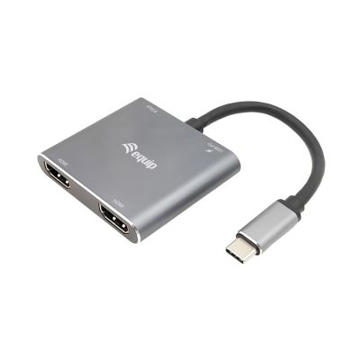 Equip 133484 Dockingstation, kabelgebunden, USB 3.2 Gen 1 (3.1 Gen 1), Typ-C, Silber