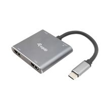 Equip 133484 Dockingstation, kabelgebunden, USB 3.2 Gen 1 (3.1 Gen 1), Typ-C, Silber