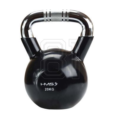 36. Kettlebell Gusseisengriff Chrom gerändelt HMS KTC20 SCHWARZ 