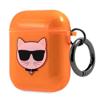 3. Karl Lagerfeld Choupette-Hülle für AirPods 1/2 – Orange