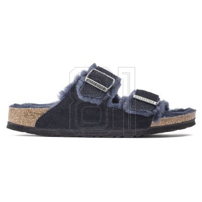 8. Birkenstock Arizona VL Shearling Midnight Suede Leather Insulated Flip-Flops Wide Regular (1020592)