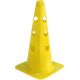Cone with holes 37.5 cm yellow