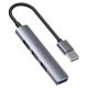 3. UNITEK HUB USB-A 1xUSB-A 5 GBPS, 3xUSB-A 2.0 ALU