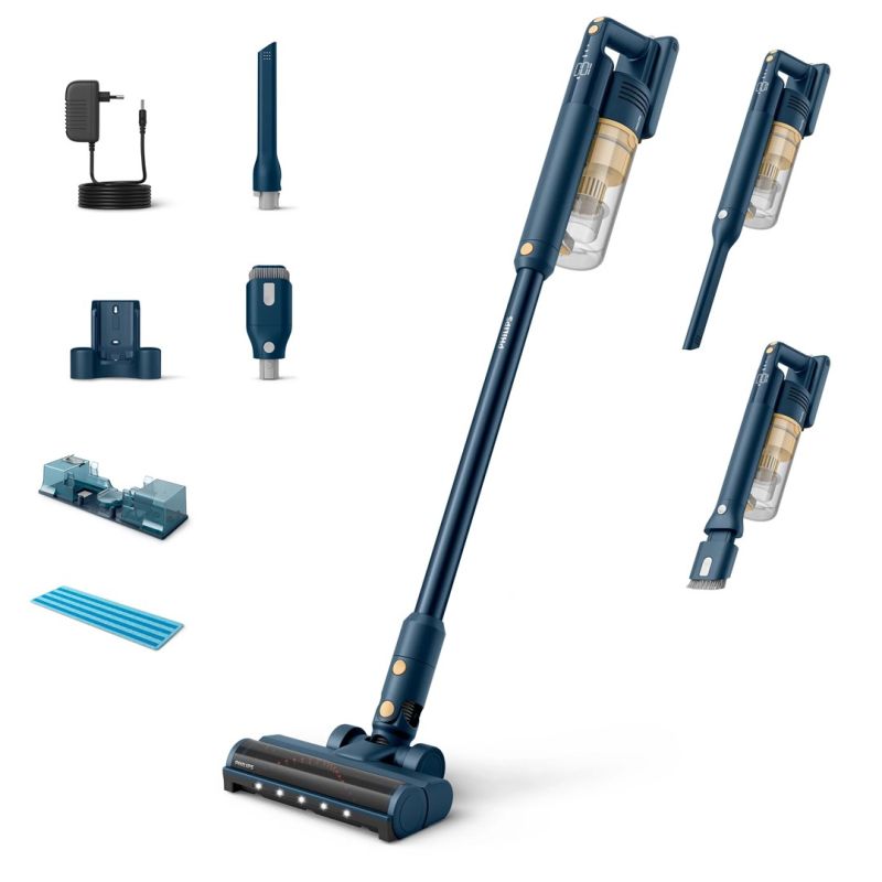 Philips Akku-Staubsauger der Serie 5000 XC5043/01, bis zu 60 Minuten Laufzeit, 15 Minuten Turbo-Modus