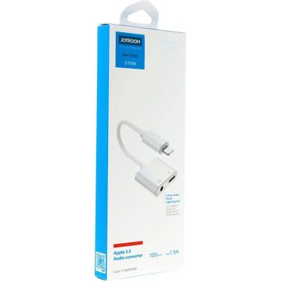 5. Joyroom S-Y104 Kopfhöreradapter Lightning - Lightning / Mini jack 3,5mm - weiß