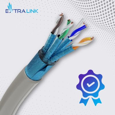 39. Extralink CAT6A FTP (F/FTP) V2 Netzwerkkabel Twisted-Pair für den Innenbereich, 500 m, LSZH