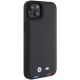 4. BMW BMHCP15M22PTDK iPhone 15 Plus 6,7" schwarz/schwarzer Lederstempel Tricolor