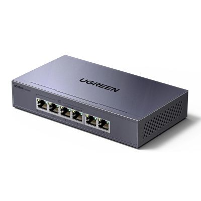 Ugreen 6-Port 1Gb/s Ethernet-Switch mit PoE – Grau