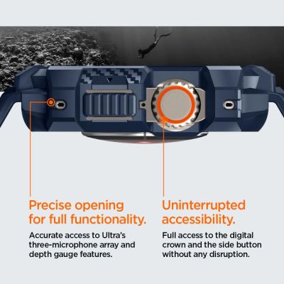 15. Spigen Rugged Armor Pro Hülle für Apple Watch Ultra 1/2 (49 mm) – Marineblau
